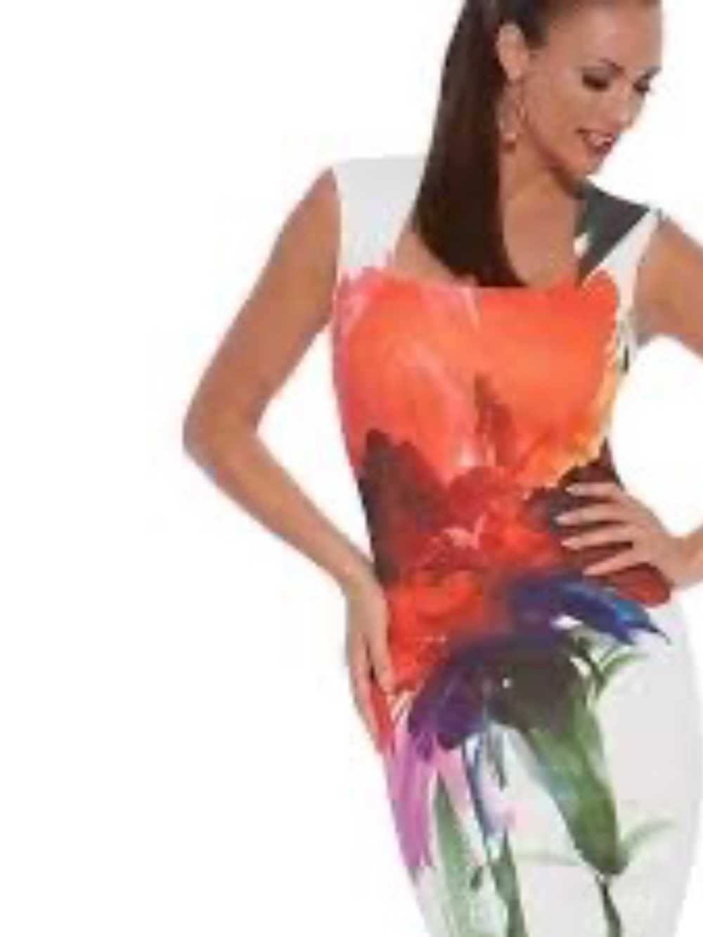 Joseph Ribkoff Floral Shift Dress size 16 GUC - Picture 3 of 11